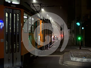 Orange tram