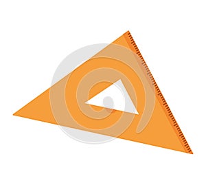 orange triangular ruler