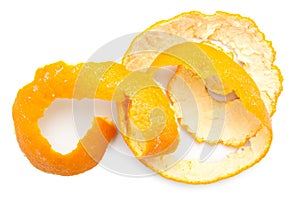 Orange twist of citrus peel