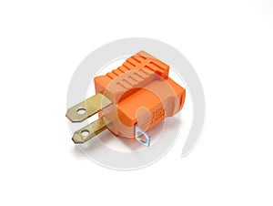 Orange two prong electrical plug