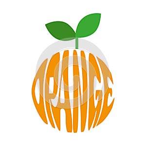 orange typography conceptual