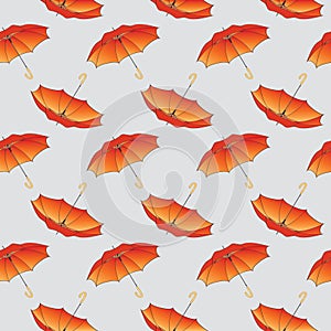 Orange umbrella background pattern.