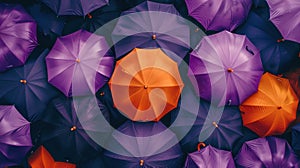 The orange umbrella standout.AI generated image photo