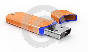 Orange USB flash drive