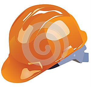 Orange vector hardhat construction work