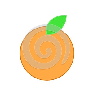 orange vector illustration on white background