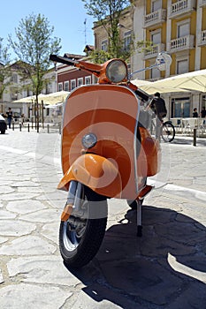 Orange Vespa