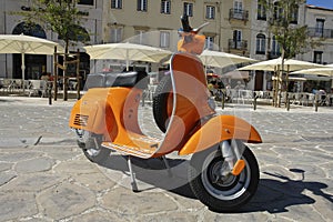 Orange Vespa