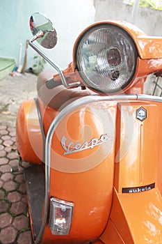 Orange Vespa