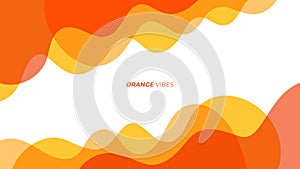 Orange Vibes. Abstract background with orange gradient flowing waves for creative graphic design.