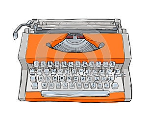 Orange vintage Typewriters photo