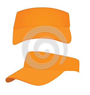 Orange visor cap