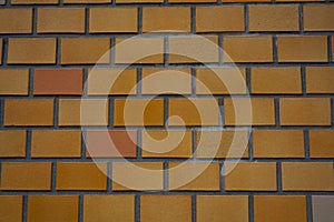 Orange wall brick background in Japan