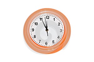 Orange wall clock