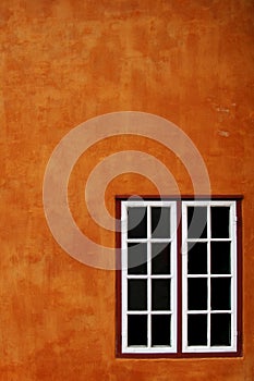 Orange wall and window