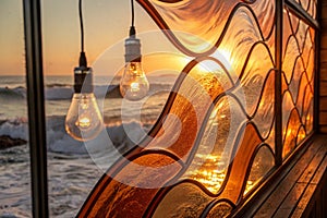 Orange warm-tone abstract texture