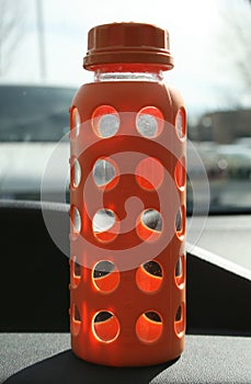 Orange water bottle