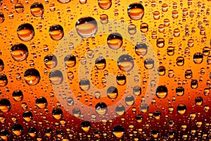 Orange water drops