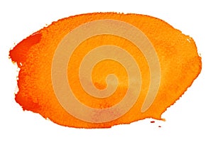 Orange watercolor brush strokes