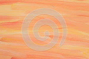 Orange watercolor painted background texture