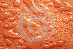 Orange waterproof membrane textile background