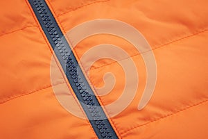 Orange waterproof textile with ziplock background