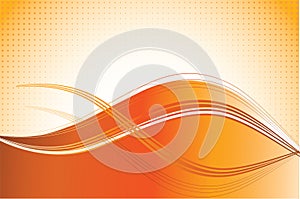Orange waves background