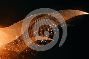 Orange waves background