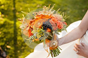 Orange Wedding bouquet