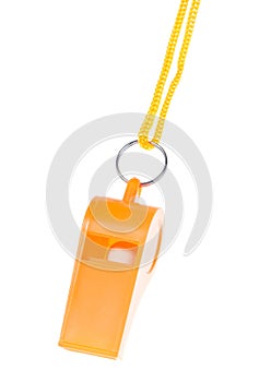 Orange whistle isolated