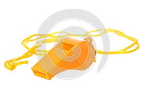 Orange whistle isolated
