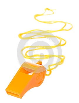 Orange whistle isolated