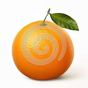 An orange on a white background