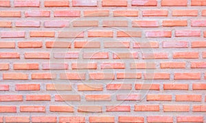 Orange and white brick wall texture background. Brickwork and stonework flooring interior rock old pattern clean concrete grid