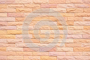 Orange and white brick wall texture background. Brickwork and stonework flooring interior rock old pattern clean concrete grid