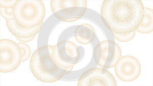 Orange white linear circles geometric abstract tech motion background