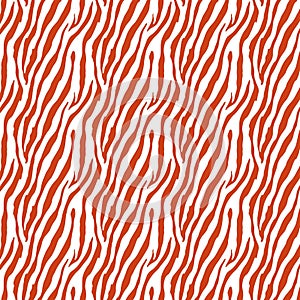 Orange and White Striped Zebra Pattern Texture Background
