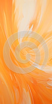 Orange And White Swirl Paint: A Soft And Airy Composition