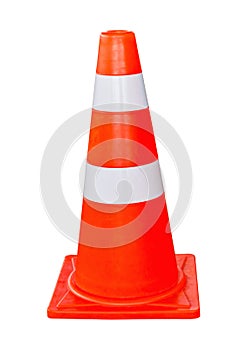 Orange and white traffice cone