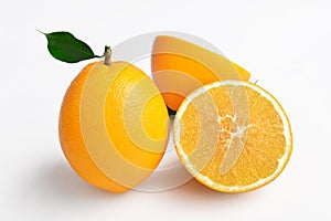 An orange whole and split,Navel orange,Creative Poster