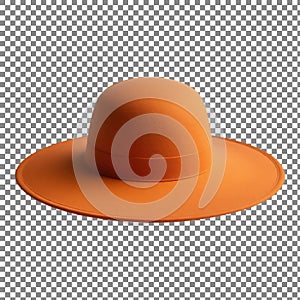 Orange Wide-Brim Hat