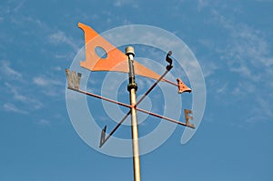 Orange wind vane