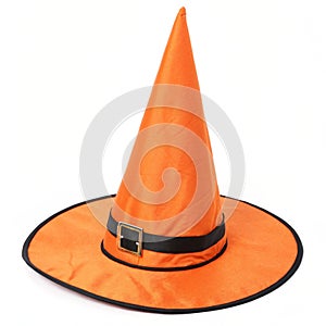 Orange Witch's Hat isolated on white background