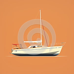 Orange Yacht: Clean And Simple Design In Annibale Carracci Style