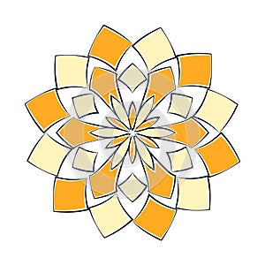 Orange and yelllow lotus