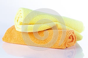 Orange and Yellow cloths microfiber