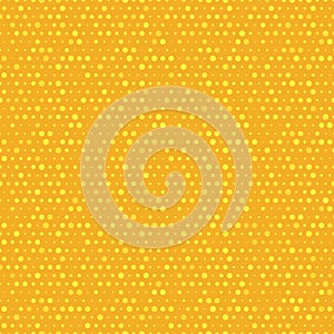 Orange and yellow dotted vector seamless pattern