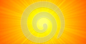 Orange and yellow glowing rays background