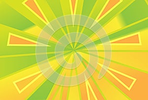 Orange Yellow And Green Gradient Radial Sunburst Background Beautiful elegant Illustration