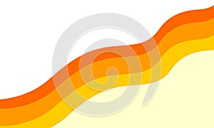 Orange yellow hot shade colour lines wave curve abstract background